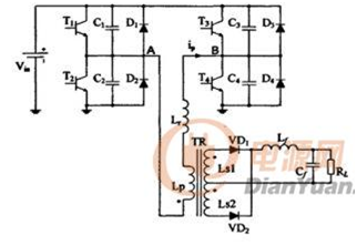 移相全橋的拓撲圖